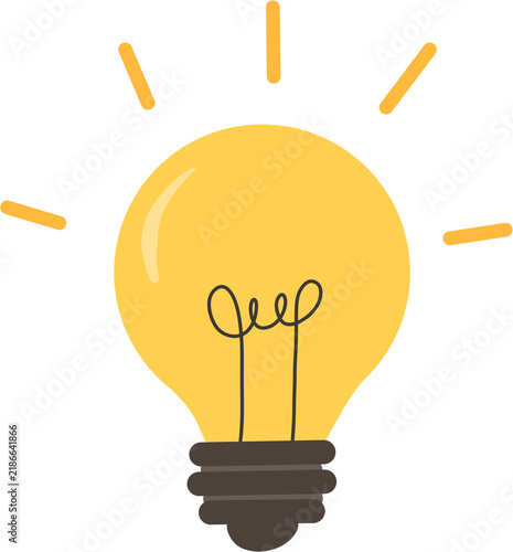 Foto Yellow Light Bulb Idea Illustration