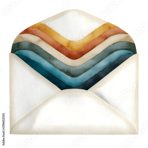 Colorful Watercolor Envelopes for Creative Stationery