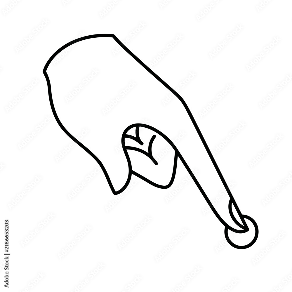 Obraz premium Hand pointing with index finger