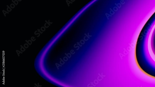 Purple Neon Liquid Metal Abstract Animation with Glowing Waves