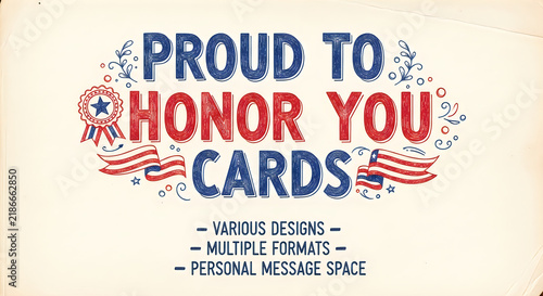 Proud to honor you veterans day greeting card with patriotic red white blue
