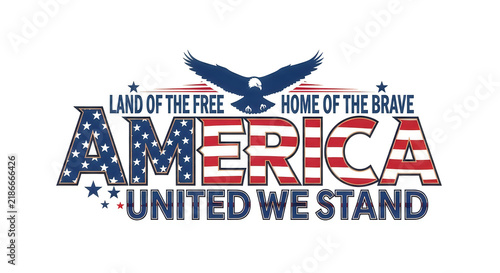 Patriotic america graphic design for celebrating veterans day and national independence holidays