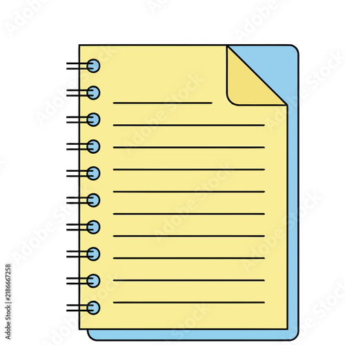 Spiral Notebook Page with Lines
