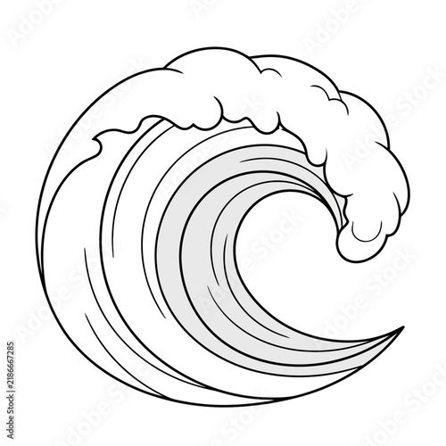 Stylized Wave Illustration