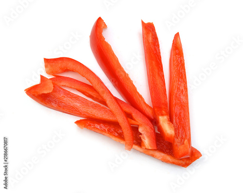 Bell peppers (bulgarian pepper) isolated on white.