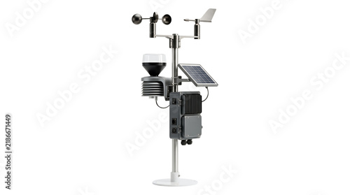 Weather station instrument device isolated on white background.