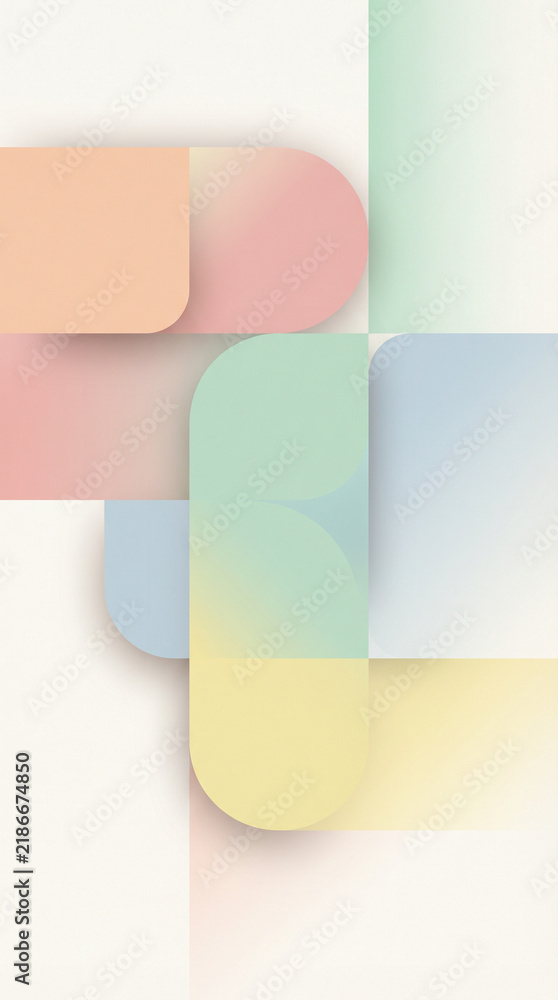 Fototapeta premium Abstract Colorful Paper Background with Geometric Squares and Vibrant 3D Shapes