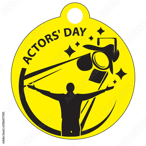 Obraz na płótnie Actors Day label