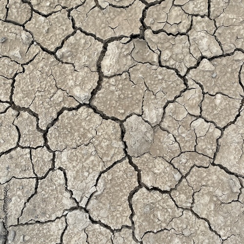 Dry cracked earth texture background, global warming and drought concept