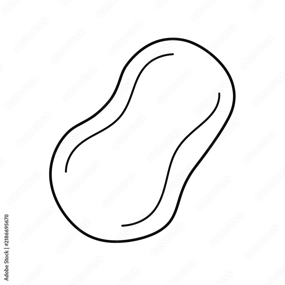 Obraz premium Abstract organic shape outline