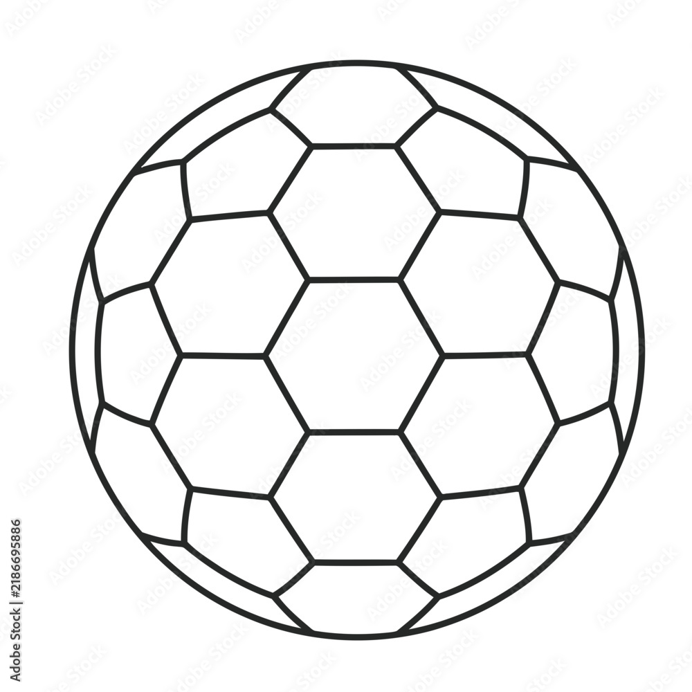Fototapeta premium Soccer ball outline