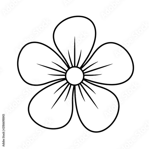 Simple Outline Flower Icon