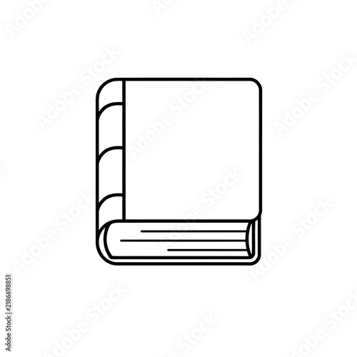 Simple outline of a closed book