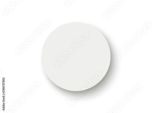 Simple light gray circle shape with a soft drop shadow effect