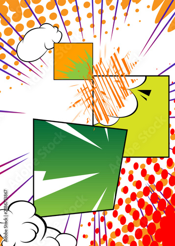 Cartoon background, awesome comic book backdrop. Cool retro vector comics pop art design.
