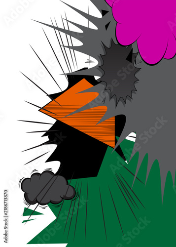 Cartoon background, awesome comic book backdrop. Cool retro vector comics pop art design.