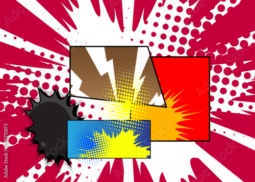 Cartoon background, awesome comic book backdrop. Cool retro vector comics pop art design.