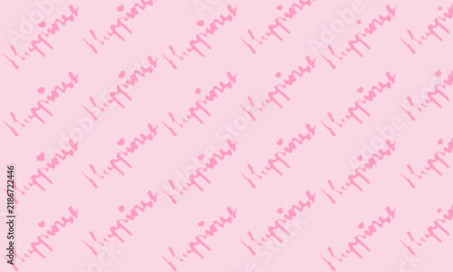 Obraz na plátně pink romantic background with handwritten 'happiness' with dust texture, scratch