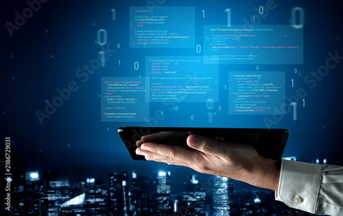 Cuadro en lienzo Unsecure and buggy programming code filled with errors and strange logic