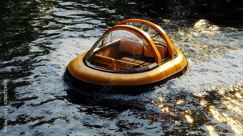 Inflatable watercraft on calm water