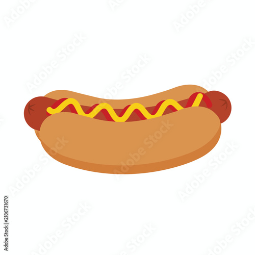 Hot Dog with Mustard and Ketchup