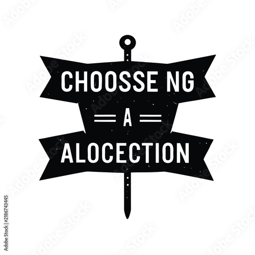 Choosing a location retro banner sign vector illustration for navigation and destination planning