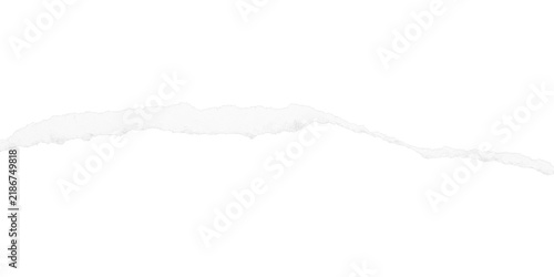 Obraz na płótnie White torn paper edge with a broad crest and right taper