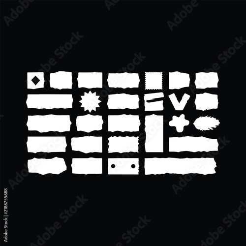 Minimalist Abstract Geometric White Shapes Set 
