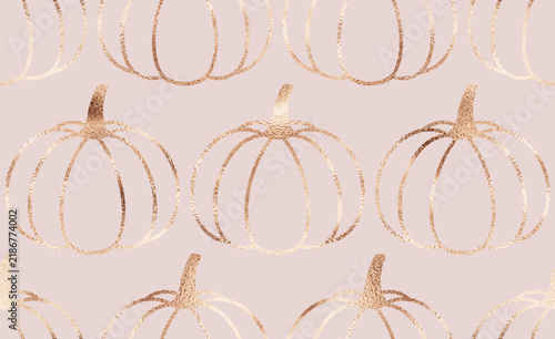 Seamless autumn pumpkin pattern for a festive fall harvest background and seasonal Thanksgiving Halloween textile design.