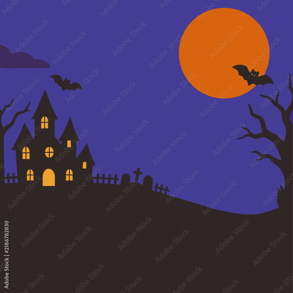 Fototapeta premium halloween night background