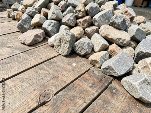 pile of stones on the ground