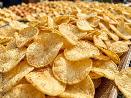 potato chips at a street market