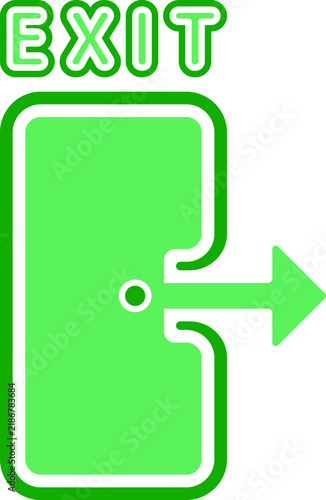 Green Exit Sign Symbol