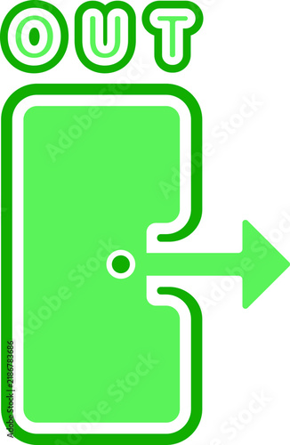 Green Out Sign Symbol