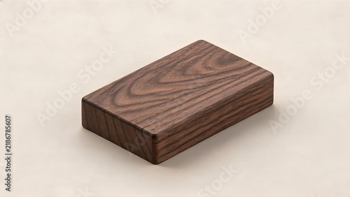 Obraz na płótnie Polished Black Walnut Wood Block Sample Texture 