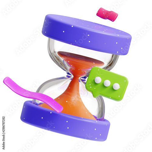 3d Illustration of Time Management Efficiency