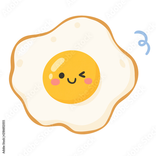 Fried egg with winked eye