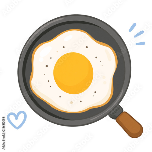 Fried egg in the pan