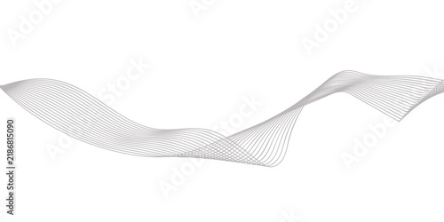 Bild auf Leinwand elegant white flowing wave graphic with subtle line art, creating a sense of movement and modern sophistication