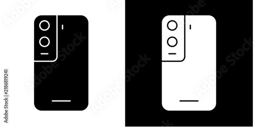 Smart Phone Camera Icon Set White Style Collection