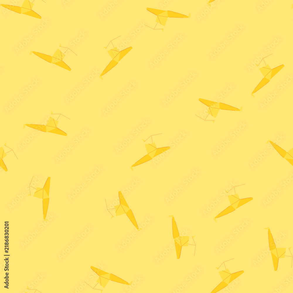 Obraz premium pattern horse origami animals cartoon. bird fox, turtle dragon, dinosaur penguin horse origami animals sign. seamless vector illustration