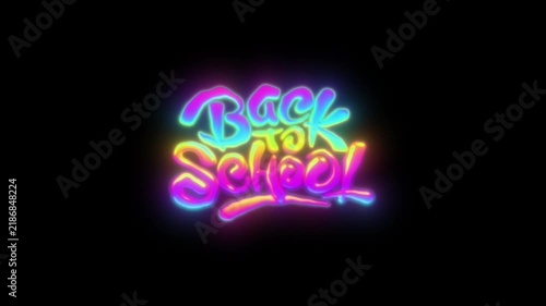 Glowing Back To School Title Animation HD On Alpha