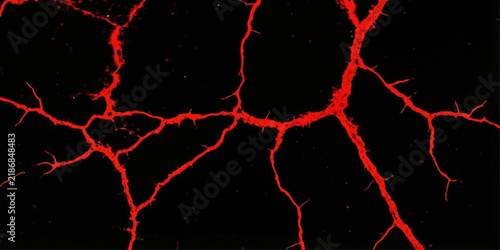 Abstract Red Blood Cell Texture with Fiery Red Light, Liquid Paint Splash, Energy Explosion and Dynamic Vector Background Design