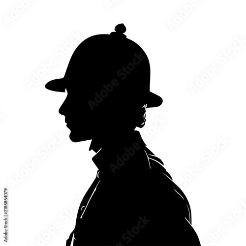 A London Policeman silhouette vector