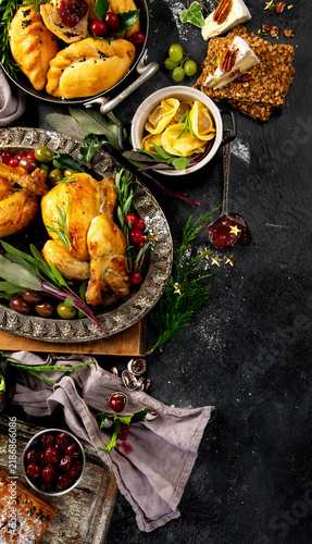 Christmas family dinner concept.