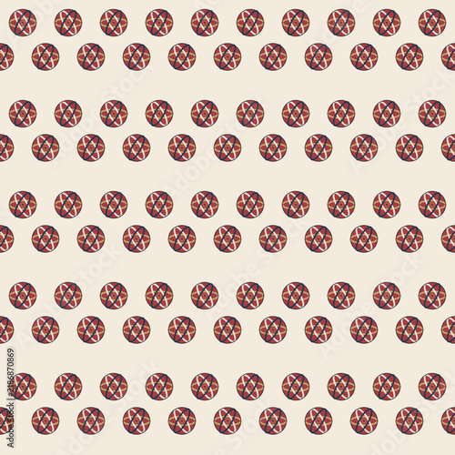 Quadro su tela Temari seamless pattern, Japanese traditional embroidered thread ball with great