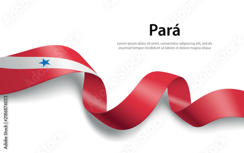 Para State Flag Ribbon Banner - Brazil