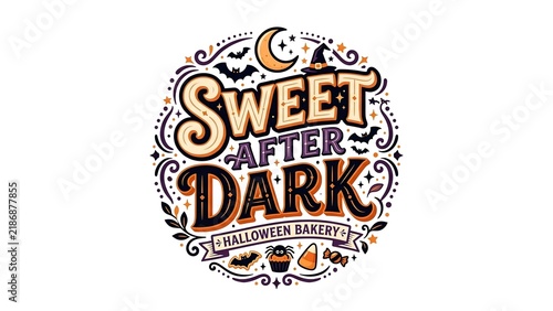 Sweet After Dark Halloween Bakery Badge Design