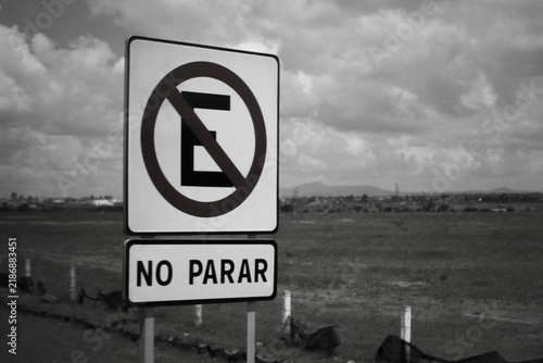 Canvastavla pedestrian crossing sign