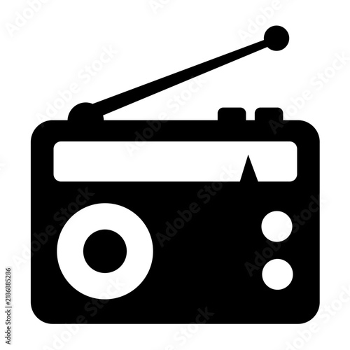 Fotografía retro radio black silhouette audio broadcast icon